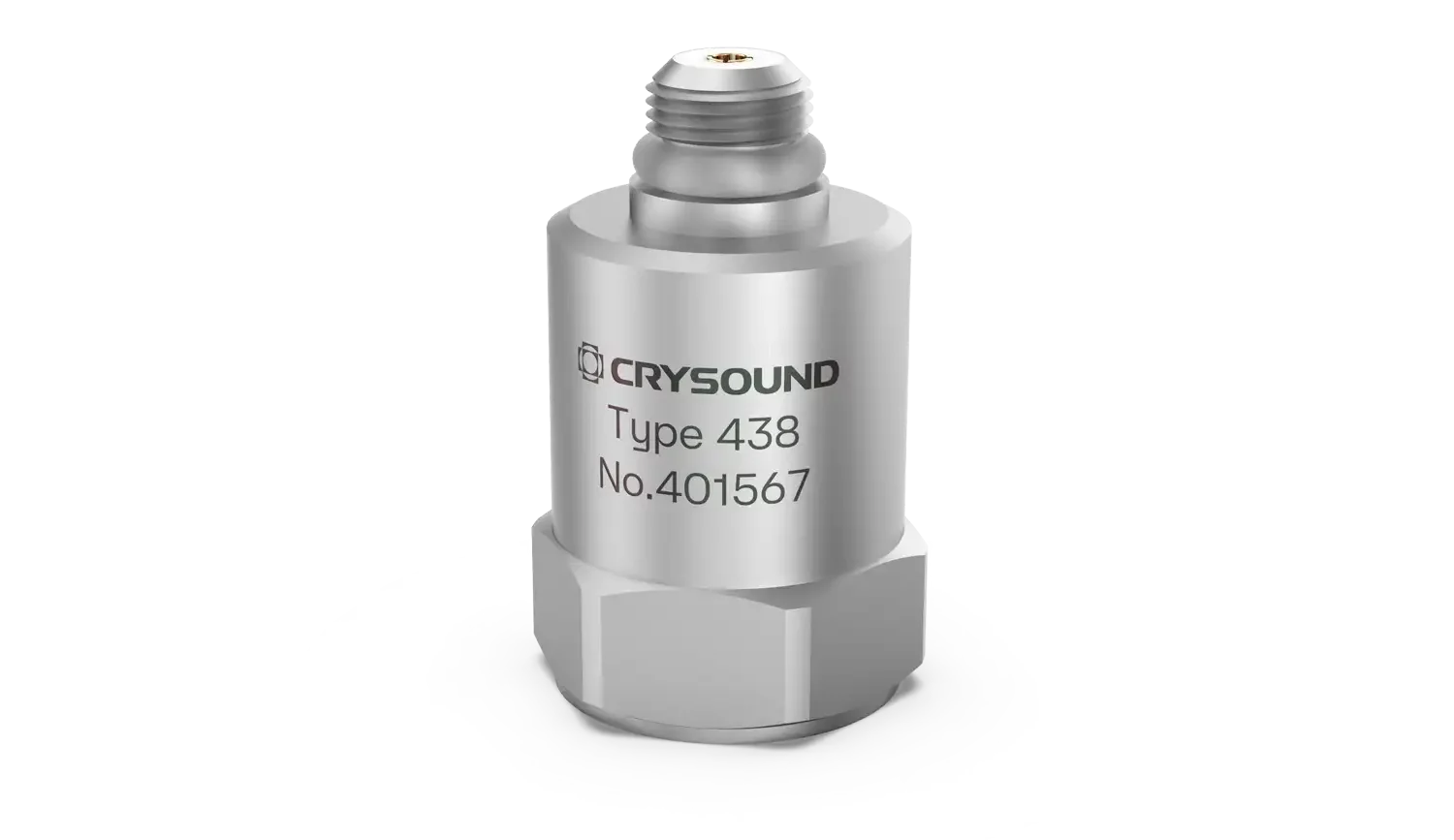 CRY438 IEPE Accelerometer, 1 Axis, 10mv/g, ±500g pk, 1Hz to 10kHz