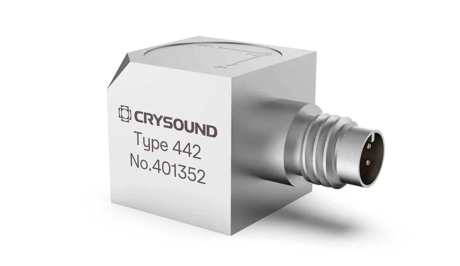 CRY442 Accelerometer, Triaxial, 100mv/g, ±50g pk, 0.5Hz to 5kHz