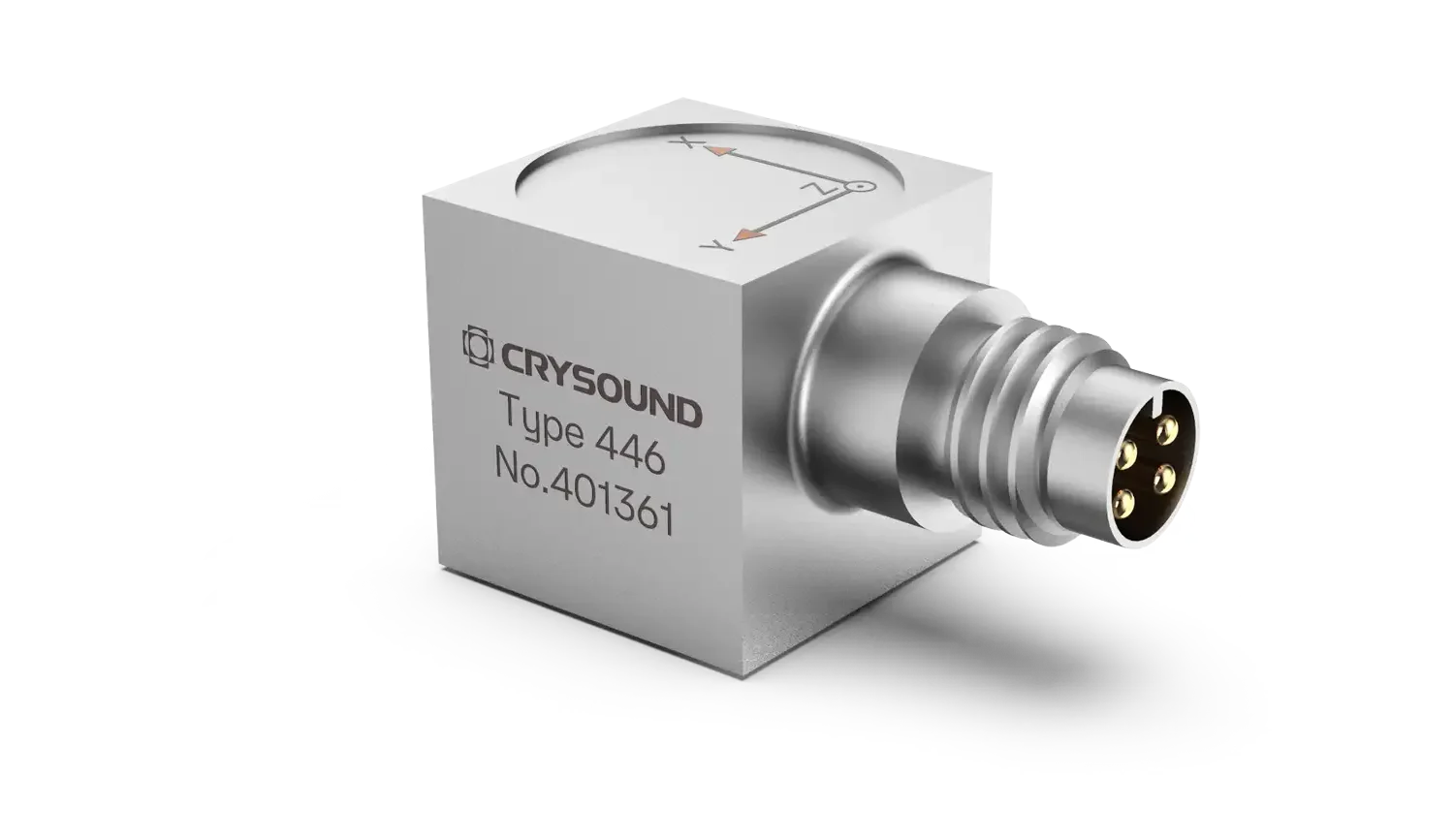 CRY446 Accelerometer, Triaxial, 10mv/g, ±500g pk, 1Hz to 5kHz